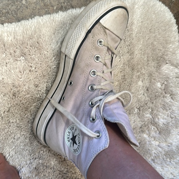 Converse Chuck Taylor Platform High Tops Lavender Purple Canvas Y2K Size 8.5 - Picture 16 of 16